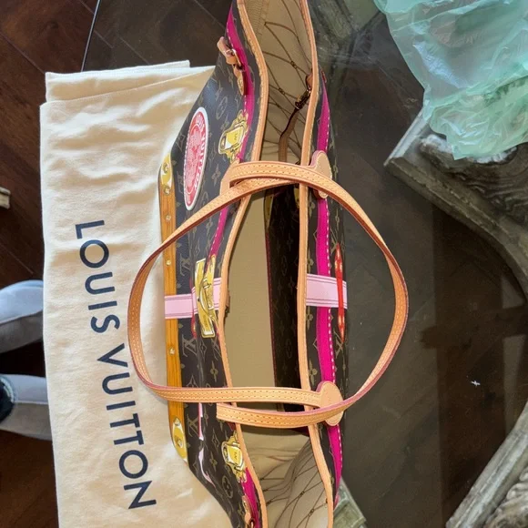 Limited edition Louis Vuitton summer trunk monogram Neverfull mm like New - Picture 7 of 7